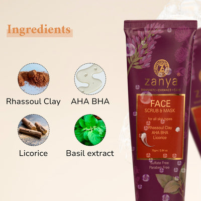 Zanya Face Scrub & Mask- 75g